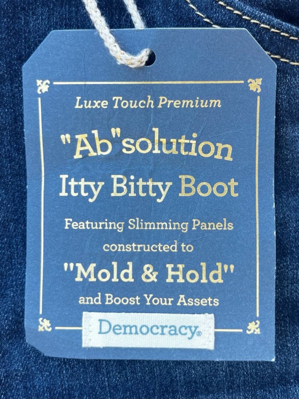 DEMOCRACY AB SOLUTION ITTY BITTY BOOT STRAIGHT LEG JEANS WOMEN’S sz 12 STRETCHY - Picture 4 of 13